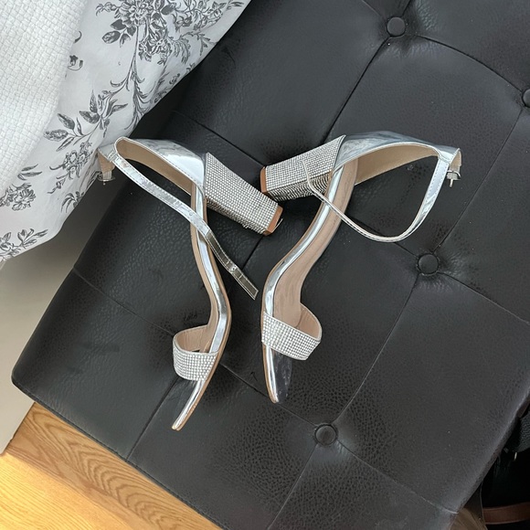 Silver rhinestone heels - Picture 3 of 5